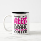 Funny Mug for Book and Coffee Lovers Bookworm Nerd (Left)