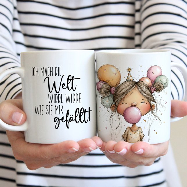 Funny Mug for Girls in German (funny mug for girls with german quote)