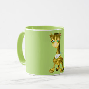 Funny Mug with Happy Baby Giraffe - Choose Color