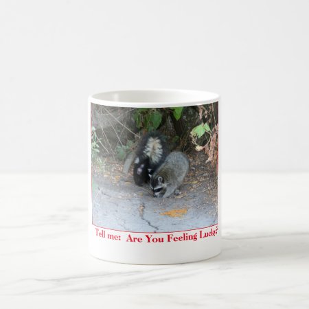 Funny Mug With Photo Of Raccoon And Skunk