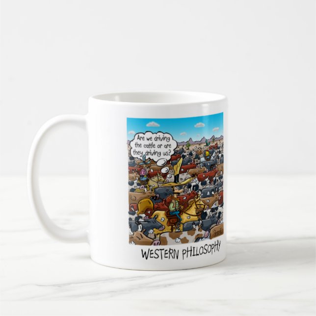 Funny Mug with Western Philosophy (Left)