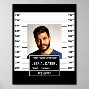Funny Mugshot Ster  Poster