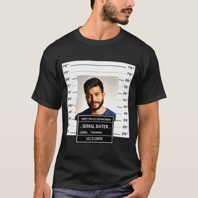 Funny Mugshot Ster  T-Shirt (Front)