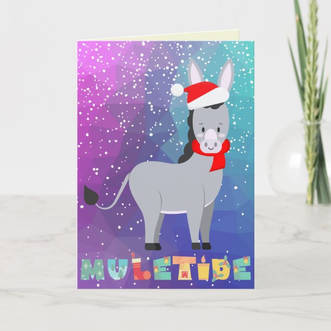 Funny Muletide Christmas Card (Front)