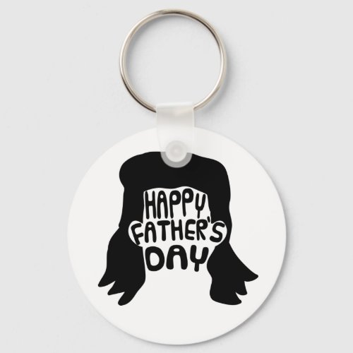 Funny Mullet Happy Fathers Day Keychain
