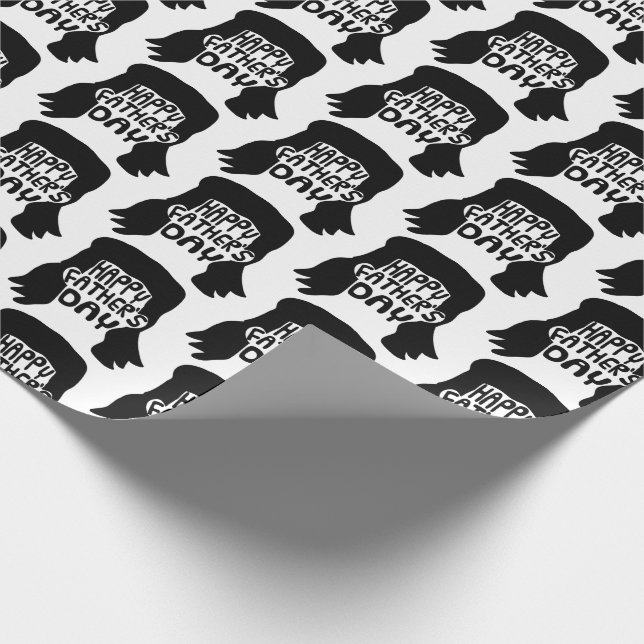 Funny Mullet Happy Father's Day Wrapping Paper (Corner)