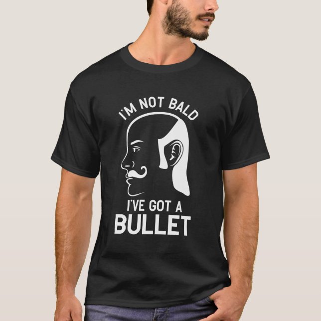 Funny Mullet I'M Not Bald T-Shirt (Front)