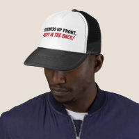 Funny Mullet Qoute, Business and Party Trucker Hat