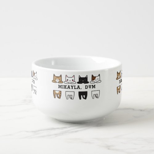 Funny Multicolor Cat Frame    Soup Mug