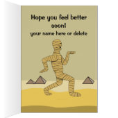 Funny Mummy Broken Hand Feel Better Soon Cards (Inside (Right))
