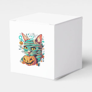 Funny Mummy Cat Halloween Favor Boxes