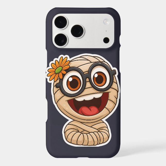 Funny Mummy Sticker iPhone Case (Back)
