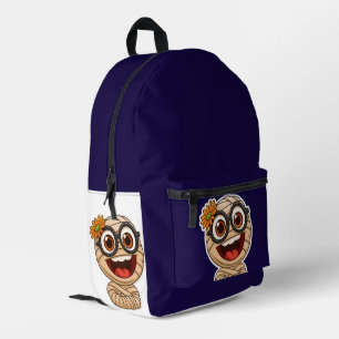 Funny Mummy Sticker Printed Backpack