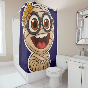 Funny Mummy Sticker Shower Curtain