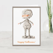 Funny Mummy Toilet Paper Son Halloween Holiday Card (Front)