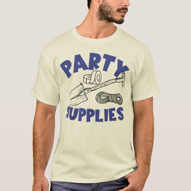 funny murder party supply unique merch T-Shirt (Front)
