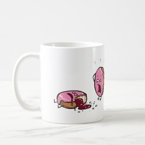 Funny Murdered Doughnut Cartoon Coffee Mug
