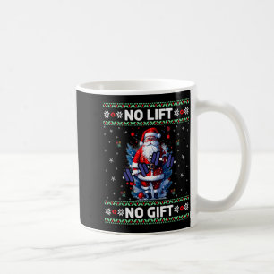 Funny Muscle Santa Lifting Ugly Christmas Sweater Coffee Mug