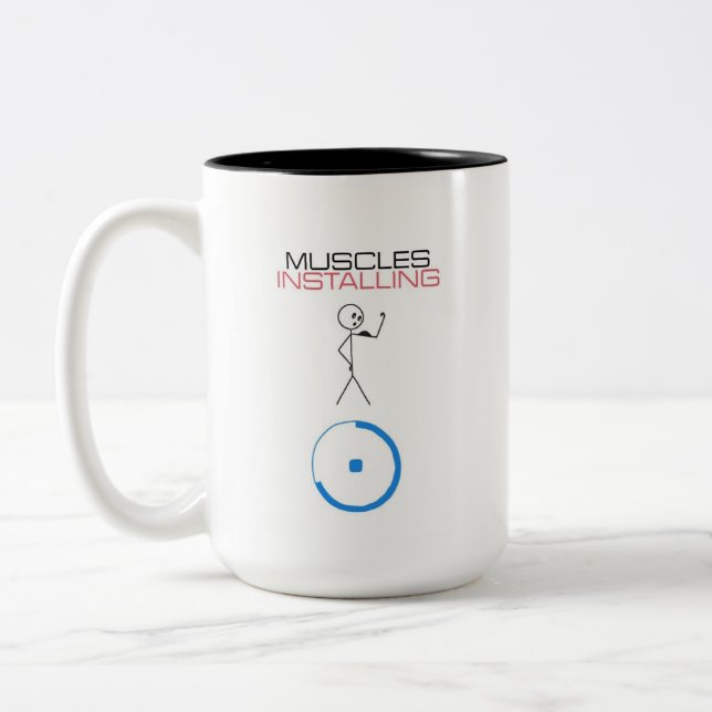 Funny Muscles Installing Coffee Cup (Left)