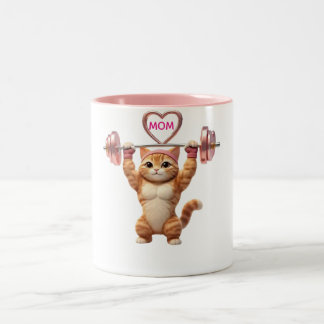 Funny Muscular Cat Mother's Day Gym Mom Coffee Mug