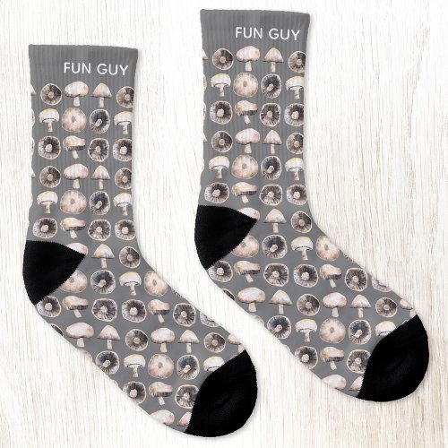 Funny Mushroom Fun Guy Socks