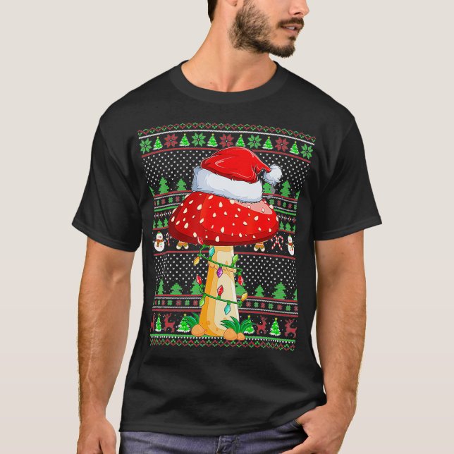 Funny Mushroom Lover Family Matching Ugly Mushroom T-Shirt (Front)