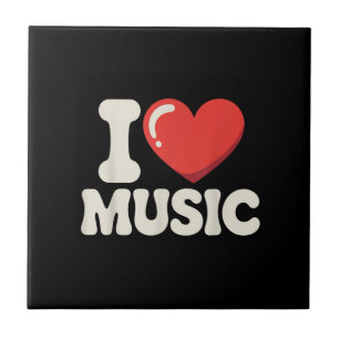 Funny Music Art for Men Women Music Teacher Themed Ceramic Tile