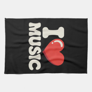 Funny Music Art for Men Women Music Teacher Themed Kitchen Towel