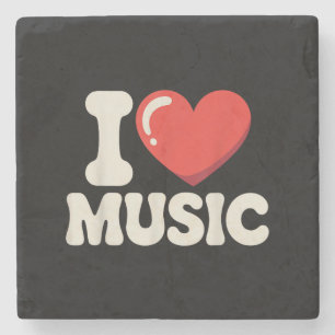 Funny Music Art for Men Women Music Teacher Themed Stone Coaster
