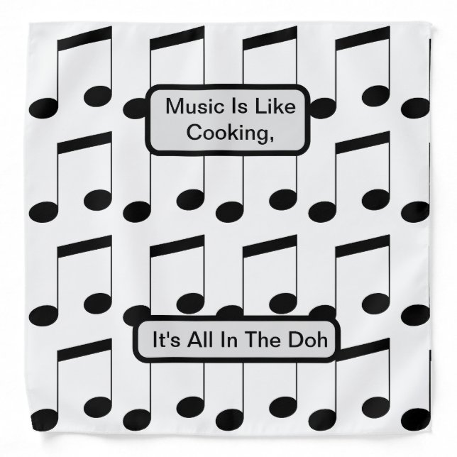 Funny Music Is Like Cooking, Bandana (Front)