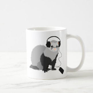 Funny Music Lover Ferret Coffee Mug