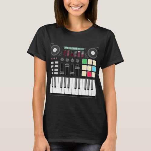 Funny Music Producer Gift Cool Musician Electronic T_Shirt
