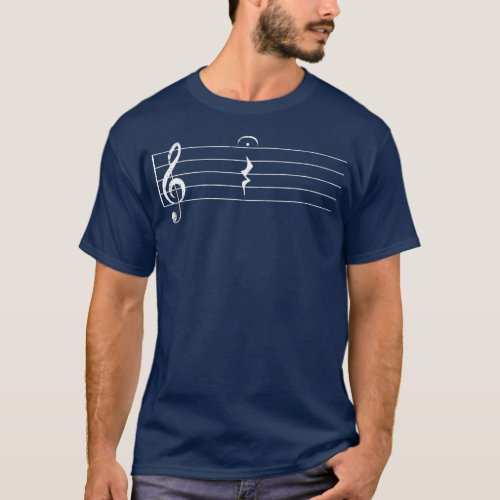 Funny Music  Quarter Rest and Fermata  For Band T_Shirt