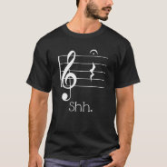 Funny Music Shh Quarter Rest And Fermata Musician T-shirt at Zazzle