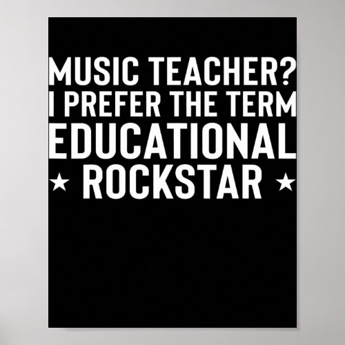 Funny Music Teacher Appreciation Gifts Guitar Poster