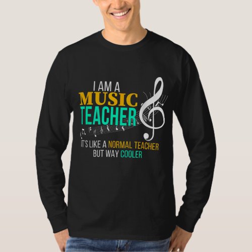 Funny Music Teacher Music Teacher Cool Teacher Gif T_Shirt