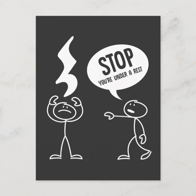 Funny Music Teacher Quote Rest Musical Notes Pun (Front)