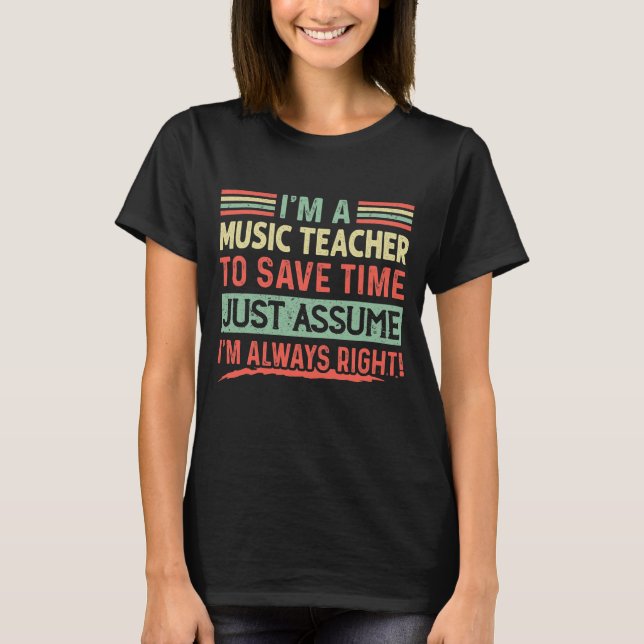 Funny Music Teacher T-Shirt (Front)