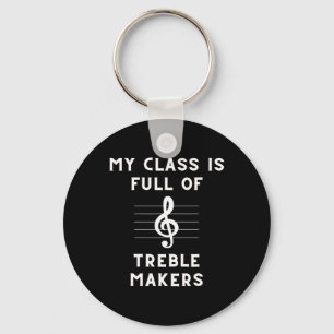 Funny Music Teacher Treble Music Note  Keychain