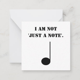 Funny Music Themed Not Just A Note Card