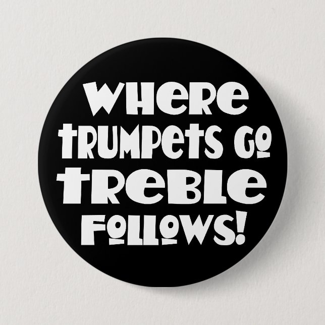 Funny Music Trumpet Button (Front)