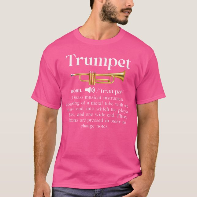 Funny Music Trumpet Noun Definition - For Orchestr T-Shirt (Front)