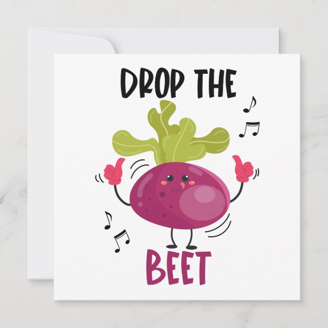 Funny Musical Beet Pun Note Card (Front)