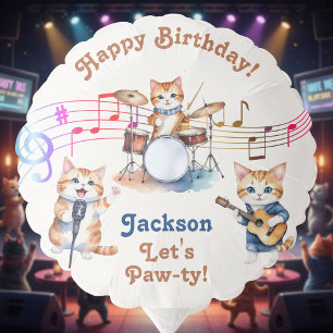 Funny Musical Cats Karaoke Kids Birthday Party  Balloon