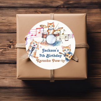 Funny Musical Cats Karaoke Kids Birthday Party