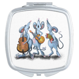 Funny Musical Mouse Compact Mirror