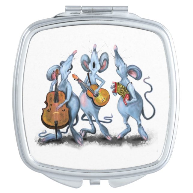 Funny Musical Mouse Compact Mirror (Front)