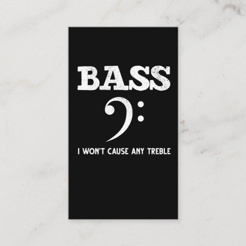 Funny Musical Treble Bass Player Business Card