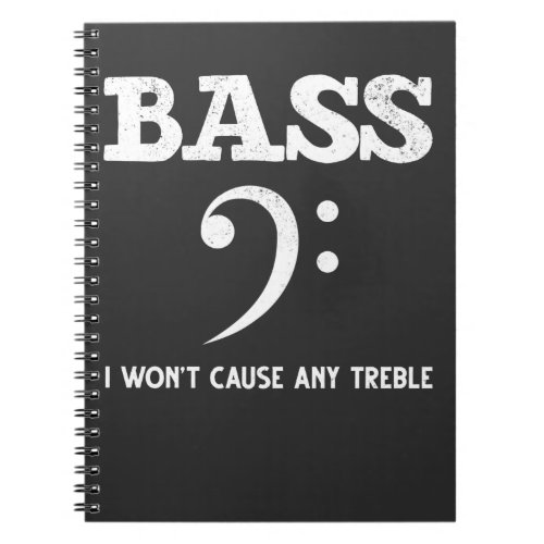 Funny Musical Treble Bass Player Notebook
