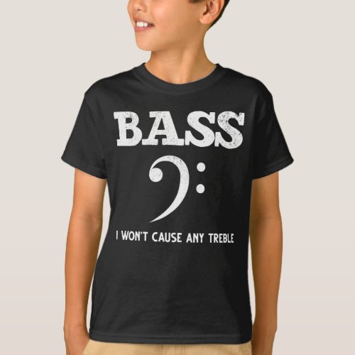 Funny Musical Treble Bass Player T_Shirt
